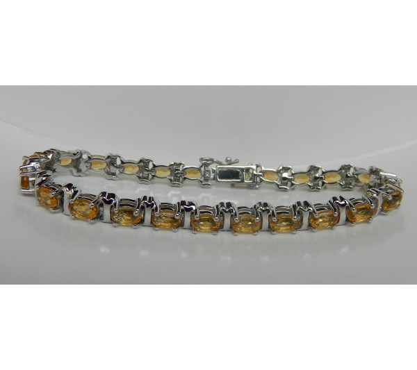 9,42 Cts. Citrine Sterlingsilber Armband